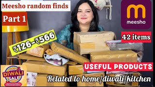 🌸meesho random finds🌟stars ₹126😳home decordiwali decoration🪔kitchen findsaccessories under 566🌼 [upl. by Cy]