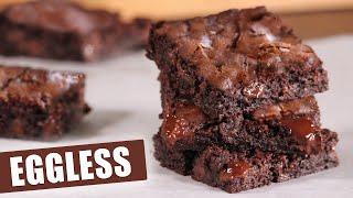 My Best Eggless Fudgy Brownies  How Tasty Channel [upl. by Milburn]