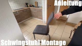 Schwingstuhl Montage Anleitung  Freischwinger Stuhl ohne Hinterbeine Montagenleitung [upl. by Ahsoj]