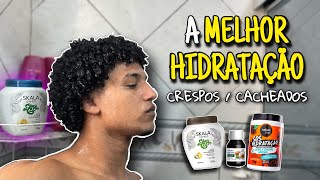 COMO HIDRATAR O CABELO CRESPO  CACHEADO PASSO A PASSO [upl. by Lebbie]