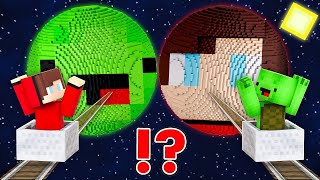 How Mikey and JJ Found Road To JJ and MIKEY Planets in Minecraft Challenge Maizen [upl. by Lewse]