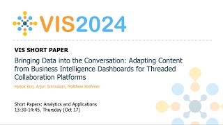 Bringing Data into the Conversation Adapting Content from Business Intelligence Dashboards for Thr [upl. by Merrile]