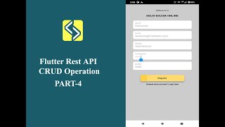 Flutter Rest API CRUD operation with http PostMethod Part4 [upl. by Atteoj]