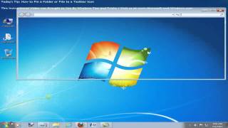 How to Pin a Folder or File to a Taskbar Icon in Windows 7 [upl. by Nagad]