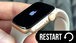 How to Reboot  Restart Apple Watch SE [upl. by Wolfort711]