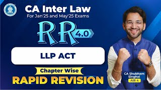 15 Limited Liability Partnership LLP Act Rapid Revision CA Inter Law by Shubham Jan25 amp May25 [upl. by Ettevi463]