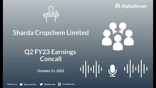 Sharda Cropchem Limited Q2 FY23 Earnings Concall [upl. by Nnaoj]