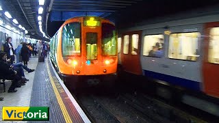 Victoria  Circle  District lines  London Underground  S7  D78 Stock [upl. by Edana]