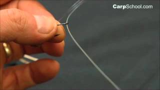 How to tie a Mono or Fluorocarbon Carp Hair Rig [upl. by Dougie735]