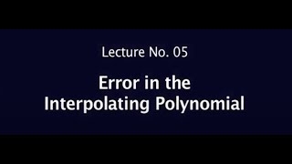 L5Error in the Interpolating polynomial swayamprabha CH38SP [upl. by Iaverne]