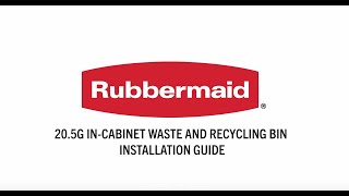 Rubbermaid 205G In Cabinet Waste and Recycling Bin Assembly and Installation Guide [upl. by Nimocks]