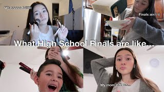 High School FINALS vlog my mom left me at home [upl. by Htrow]