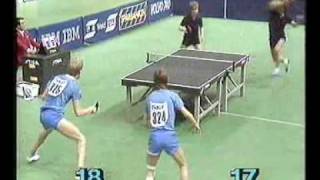 BordtennisVM 85 Dubbelfinal AppelgrenCarlsson vs OrlowskiPansky [upl. by Enicul]