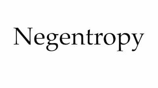 How to Pronounce Negentropy [upl. by Ettennahs]