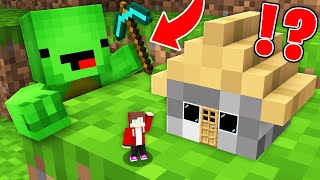 Mikey amp JJ Found this TINY SECRET HOUSE  Minecraft Challenge  Maizen [upl. by Hubbard]