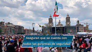 Fue controlado el ingreso anticipado en el Zócalo para ver a Grupo Firme Gobierno CDMX [upl. by Hgielanna]