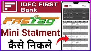 Fastag Statement Kaise Nikale  Fastag Statement Download kaise kare  How to get fastag statement [upl. by Llehcsreh35]