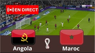 match Maroc vs Angola en direct match amical match complet Simulation de football Gameplay PC [upl. by Ylsew]