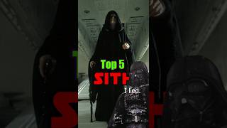 Top 5 SITH in Star Wars [upl. by Tuttle780]