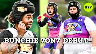 CRAZIEST 7ON7 LEAGUE EVER IS BACK BUNCHIE YOUNG VS DOUGHBOYZ LIVE 😱 OT7 Dallas Day 1 [upl. by Oeflein]