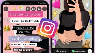 🧸 FUENTES IOS  NUEVOS EMOJIS En INSTAGRAM para ANDROID  Instagram estilo IPHONE 🌈 [upl. by Trillby]