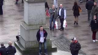 Christmas Carol Flash Mob  The Hayes Cardiff  Cambrensis Choir [upl. by Oznohpla]