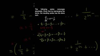 109f Absolute Convergence Rearranging Series Infinite Series Example  AP Calculus BC [upl. by Aiuoqes]