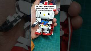 Weathering my SD Hello Kitty Gundam gunpla modelkit bandai [upl. by Arndt]