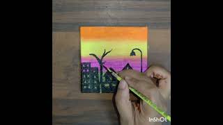 1 Simple canvas board painting canvaspainting [upl. by Eiresed]