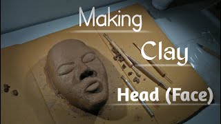 How to Sculpt clay face for beginners  easy clay modelling for beginners [upl. by Htebasil130]