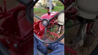 Hilling some tall corn with farmall 140 farmall ih tractor garden gardeningtips [upl. by Belac]