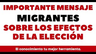 🔴 ELECCIÓNES MENSAJE TRABAJADORES MIGRANTES [upl. by Eisoj308]