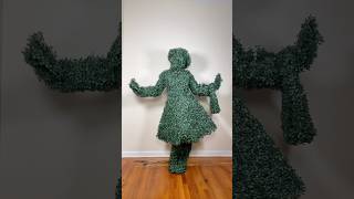 Turning into a bush 🌳 bush hedge shrub sewing halloween diy halloweencostume angemariano [upl. by Gavette144]