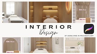 How to do Interior Design in IPAD 2024  easy way with PROCREATE [upl. by Emile184]