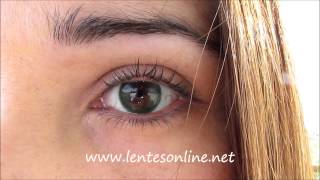 Freshlook Dimensions Sea Green on brown eyes [upl. by Neve575]