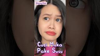 CUCI MUKA KOK PAKE SUSU APA IYA BISA  GLAD2GLOW MILK AMINO ACID GENTLE CLEANSER REVIEW JUJUR [upl. by Laden610]