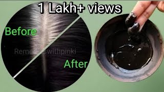 No chemical hair dye  No indigo powder Reverse Grey to black hair  Using only Natural ingredients [upl. by Ailhad]