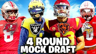 4 ROUND 2024 NFL MOCK DRAFT [upl. by Nylcsoj]