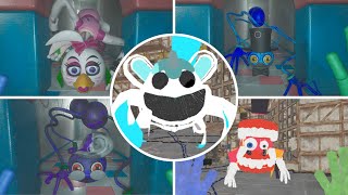 Poppy Playtime Chapter 2 amp 3  All Bosses Jumpscares  Chica FNAF Daddy Long Legs Caine [upl. by Ellmyer]