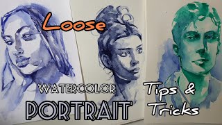 Loose Watercolor Portrait Tips ✨ Painting Tutorial [upl. by Alamap]