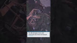 Hillside collapses behind Sherman Oaks home [upl. by Donetta]