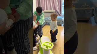 The Elder Brother Helps His Twin Brother To Grab Toys baby cute funny cutebaby viral twins [upl. by Georgetta]