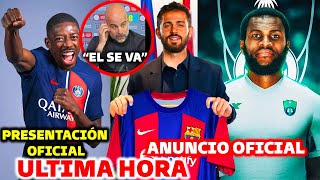 🚨DIOS MIO BARCELONA ANUNCIA FICHAJE BOMBA  BERNARDO LLEGA AL BARCELONA  DEMBELE PRESENTACIÓN [upl. by Guenevere]