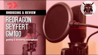 Redragon Seyfert GM100 Gaming and Streaming Microphone Unboxing and Review English [upl. by Elihu]