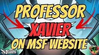 PROFESSOR XAVIER ON MARVEL STRIKE FORCE WEBSITE  MARVEL Strike Force  MSF [upl. by Rednal]