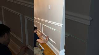 Easy DIY wainscoting to add some class to this dining room diy wainscoting moulding diyprojects [upl. by Agbogla]