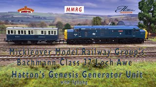 Mickleover Model Railway Group Class 37 Loch Awe and Hattons Genesis Coach Generator Unit [upl. by Aurea775]