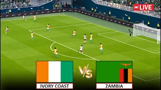 🔴Live  Ivory Coast vs Zambia I Africa Cup of Nations Qualifier Match Live Today eFootball Pes 21 [upl. by Lebatsirhc]