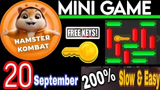 20th September 🔑🐹 Puzzle Trick Hamster Kombat Mini Game Solved slow step by step 🎮 [upl. by Elliven]