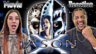 JASON X 2001  MOVIE REACTION  Her First Time Watching  Evil Gets An Upgrade  NEW JASON😱🤯 [upl. by Ariada]